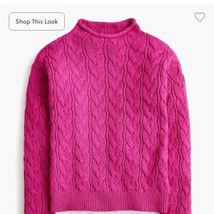 J. Crew Factory Cable Mockneck Sweater